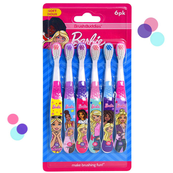 6pc Barbie Tooth Brushes