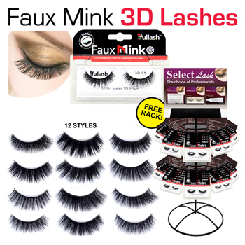 288pc 3D Faux Mink Eyelash Display