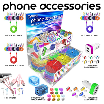 144pc Cell Phone accessories counter display