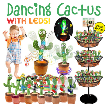 72pc Dancing Cactus Toy Display