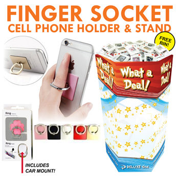 108pc Finger Socket Cell Phone Holder & Stand Display