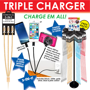 72 Piece Triple Charger Display