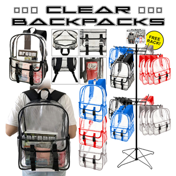 48pc Clear Backpack Display
