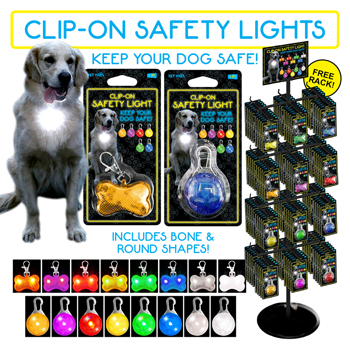 192pc Flashing Dog Safety Light Display