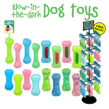 144pc Glow In the Dark Pet Toy Display