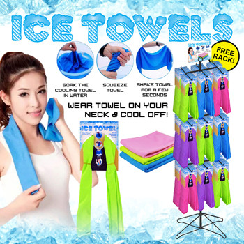 100pc Ice towel display