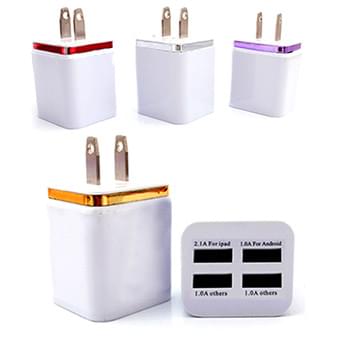 Component of Wall 4 Way Power Adapter Home Charger Pl