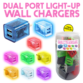24Pc Wall Dual Light Up Home Charger