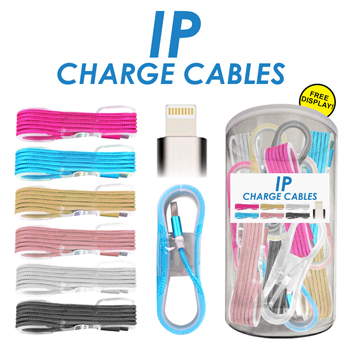 36 Pc 3Ft Nylon Charging Data Cable for Lightning Devices i6-i14