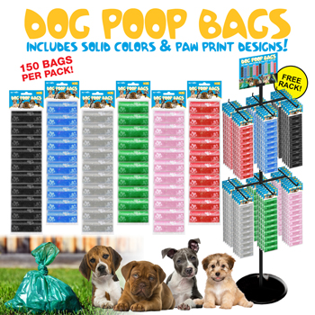 144pc 10 pack Poop Bag Display