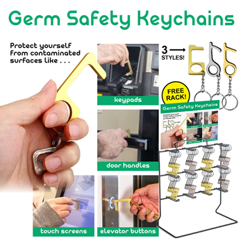 144pc Germ Free Key Chain Display