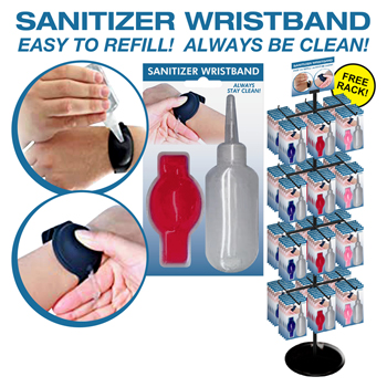 200pc Wristband Sanitizer Dispenser Display
