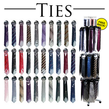 144pc Men's Assorted Tie Display