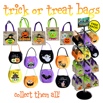 200pc Trick or Treat Bags with Display