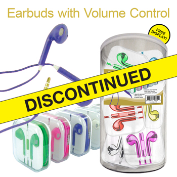 24pc Earbuds Counter Tub With Volume Control