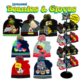 96pc Boys Hat & Glove Set Display
