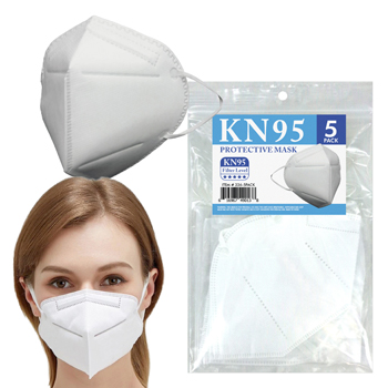 5 pack White KN95 Face Masks
