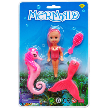 4" Mermaid Doll w/ Accessories