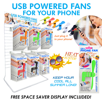 36pc Cell Phone Fan Display