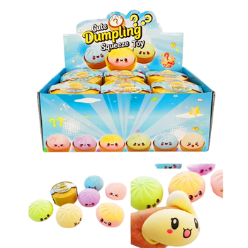 Squishy  Dumpling 3.94" Round 12pc Per PDQ