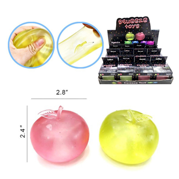 2.8"  Squishy Apples  12pc Per PDQ