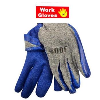 1 Pair Medium Cotton Gloves Plastic Grip
