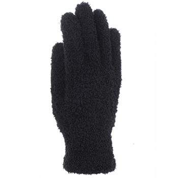 Winter Gloves - Fuzzy Black color
