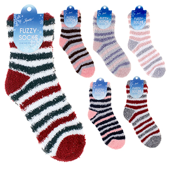 Cozy Fuzzy Socks - 6 assorted styles