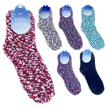 Cozy Fuzzy Socks - 6 assorted colors