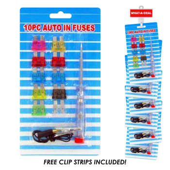 24pc Auto Fuze & Tester with 2 clip strips