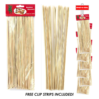 24pc BBQ Skewers/100pc with 2 clip strips