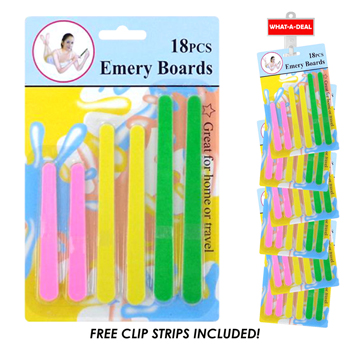 24pc Nail Filer. 18 pack with 2 clip strips