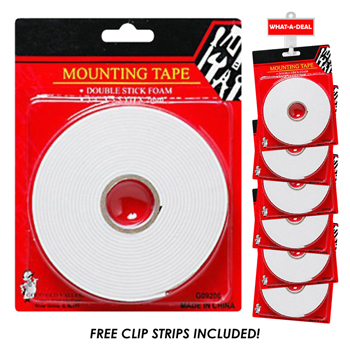 24pc Mounting Tape with 2 clip strip