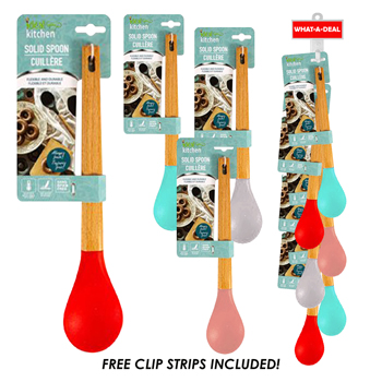 36pcs Ideal Kitchen Silicone Spoon with 3 clip strips