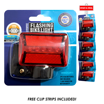 36pcs Bike Flashing Light 5 LED 5" x 6.7" with 3 clip strips