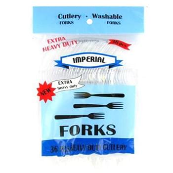 36Pc Extra Heavy Duty Clear Fork