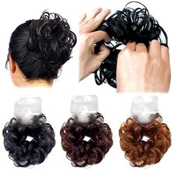 Synthetic Hair Scrunchie Assorted Colors