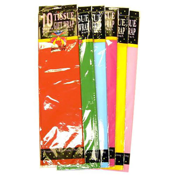 10 pack Tissue Paper - 6 mixed colors