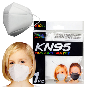 Kid Size KN95 White Face Mask