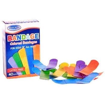 40 Piece Bandages Neon Colors Pvc