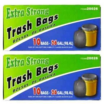 10 Count  26 Gallon Large Trash Bags