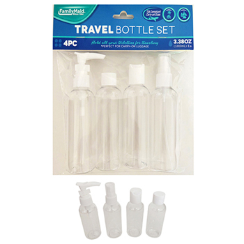 4 pc Travel Bottle set