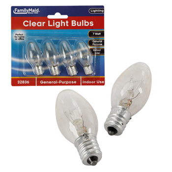 4 Pack Clear Night Light Bulbs