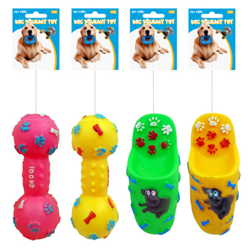 Dog squeaky toy's 4 assorted