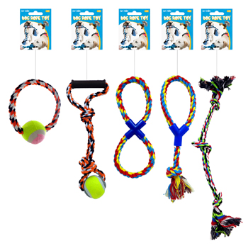 Rope dog toy's 6 assorted