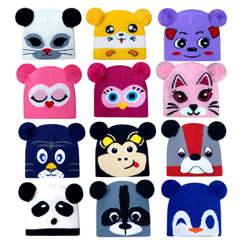 Animal Beanies for boys and girls