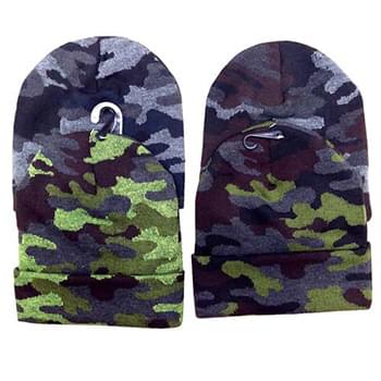Camo Beanies. 4 colors assorted