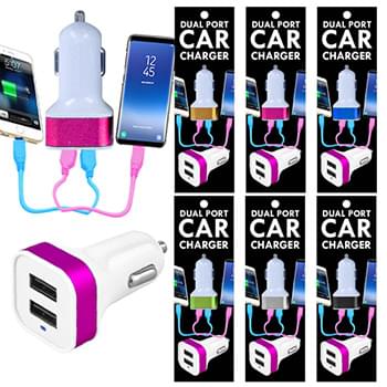 Dual Port Car Charger carded