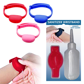 Wrist Band Sanitizer Dispenser - 3 colors