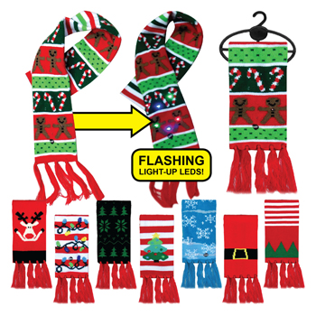 8 styles LED Adult Christmas Scarves